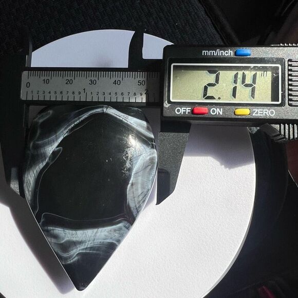 Black Agate Crystal Tear‎ Drop (3) - Picture 8 of 16